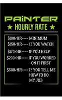 Painter Hourly Rate: A Journal, Notepad, or Diary to write down your thoughts. - 120 Page - 6x9 - College Ruled Journal - Writing Book, Personal Writing Space, Doodle, N