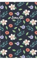 Journal: Bullet Journal Girly Floral Print Notebook Dot Grid 100 Dotted Pages Composition Book Planner Diary (6 X 9) Softbound Cover