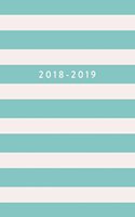 2018-2019: Mint Stripe, July 2018 - December 2019, 6" x 9"(2018 2019 18-Month Daily Weekly Monthly Planner, Organizer, Agenda and Calendar)