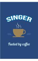 Singer Fueled by Coffee Journal, Blank Sketch Paper