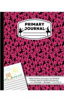 Primary Journal: Ballet Dancer Pink Draw and Write Composition Notebook for girls K-2. Dance book story paper. Half Blank Sheets for Writing and Drawing Space. 100 s