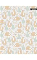 Notebook: Fox And Chick Pretty Animals Journal for Girls and Women - 8.5x11 Large Lined Diary for Writing Journaling School or Work
