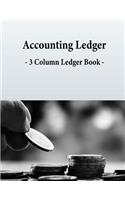 Accounting Ledger - 3 Column Ledger Book -: Income & Expenses Ledger with Columns for Cash Bill Loan Check Account, Account Number, Date, Description, Reference, Credit, Debit And Balance fiel(2 Business Accounting and Financial Management)