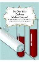 My One-Year Diabetes Medical Journal: Food, Insulin, Blood Glucose, Blood Pressure, and Concerns to Discuss with the Doctor