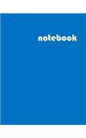 Notebook: Unruled Composition Notebook, Large (8.5 X 11 Inches) Blue Soft Cover