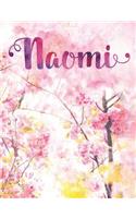 Naomi: Personalized Journal - A Pink Cherry Blossom Diary