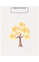 Composition Notebook Watercolor Tree Design Vol 1