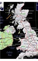 Cool Modern Day Color Map of The United Kingdom Journal: Take Notes, Write Down Memories in this 150 Page Lined Journal