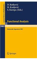 Functional Analysis: Proceedings of a Conference Held at Dubrovnik, Yugoslavia, November 2-14, 1981