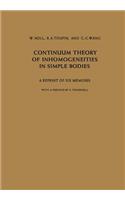 Continuum Theory of Inhomogeneities in Simple Bodies