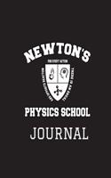 Physics Journal Newton's School Study Field Notes Notebook 8.5x11 Month Planner Black (2018 Daily, Weekly, Monthly, Annual Agenda, Organizer, Calendar, Notepad, Ledger, Daybook)