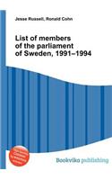 List of Members of the Parliament of Sweden, 1991-1994