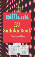 Difficult 200 Sudoku Book for Sudoku Master: 200 Sudoku Books For Adults