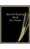 Record Keeping Book for Farm