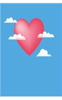 Heart in the clouds notebook