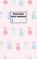 Blank Sheet Music Notebook: Easy Blank Staff Manuscript Book Large 8.5 X 11 Inches Musician Paper Wide 12 Staves Per Page for Piano, Flute, Violin, Guitar, Trumpet, Drums, Cell
