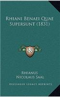 Rhiani Benaei Quae Supersunt (1831)
