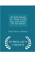 At Gettysburg: Or, What a Girl Saw and Heard of the Battle - Scholar's Choice Edition