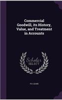 Commercial Goodwill, its History, Value, and Treatment in Accounts