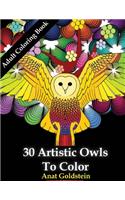 30 Artistic Owls To Color