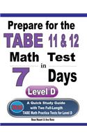 Prepare for the TABE 11 & 12 Math Test in 7 Days