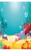 Under the sea: Graph Paper Notebook with 120 pages 6x9 perfect as math book, sketchbook, workbook for summer 120 Pages