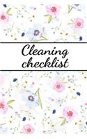 Cleaning checklist