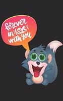 Cute Cat Valentine Day gift notebook with quote
