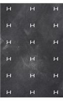 2020 Daily Planner Monogram H Pattern Monogram H Chalkboard 388 Pages