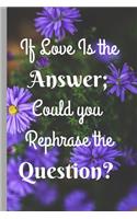 If Love Is The Answer; Could You Rephrase The Question?