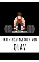 Trainingstagebuch von Olav: Personalisierter Tagesplaner für dein Fitness- und Krafttraining im Fitnessstudio oder Zuhause