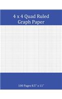 4 x 4 Quad Ruled Graph Paper