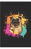Pug Color Splash: Pug Dogs Notebook, Blank Lined (6" x 9" - 120 pages) Animal Themed Notebook for Daily Journal, Diary, and Gift