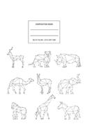 Composition Book: Dot to Dot Animals I Wide Ruled Notebook & Journal I For Creative Women and Men I Back to School Gift Idea I Gift for College & High School I For No