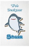 Web Designer Shark A5 Lined Notebook 110 Pages