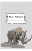 Rhino Notebook: Rhino gifts for men, women and rhino lovers - Lined notebook/journal