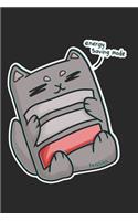 Lazy Cat Notebook: Graph Paper Journal 6x9 - 120 Pages