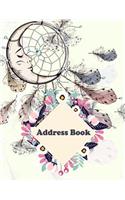 Address Book: Dreamcatcher Design, Email Address Book And Contact Book, with A-Z Tabs Address, Phone, Email, Emergency Contact, Birthday 120 Pages 8.5" x 11"