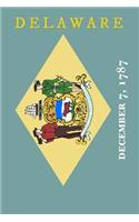 Delaware: State Flag Notebook Journal Planner 90 Pages