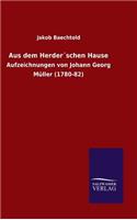 Aus dem Herder´schen Hause