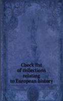 Check list of collections relating to European history