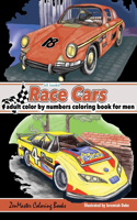 Left Handed Race Cars Color By Numbers Coloring Book for Men