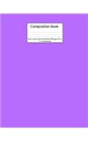 Composition Book Neon Light Purple 100 sheets/200 pages/8.5 x 11 in. Wide Ruled