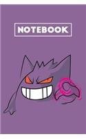 Notebook: Pokemon, Gengar Soft Glossy Cover College Ruled Notebook Lined School Journal 6 x 9 Inches 110 Pages