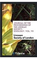 Journal of the Proceedings of the Linnean Society. Zoology. Vol. VII