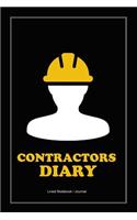 Contractors diary: Construction site notes Lined notebook / Journal to write in 120 pages 6x9