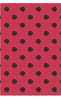 Black Doodled Polka Dots Notebook: Dot Grid Journal 6 X 9: Dot Grid Journal 120 Pages