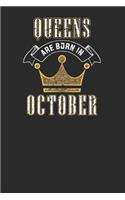 Queens Are Born In October: Graph Paper Notebook (6 x 9 - 120 pages) Birthday Months Themed Notebook for Daily Journal, Diary, and Gift