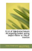 A List of Adjudicated Patents