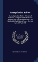 Interpolation Tables